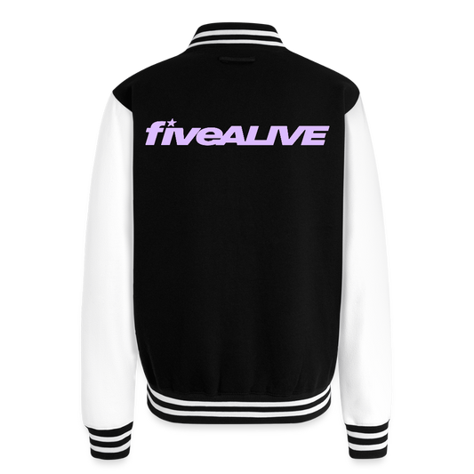 fiveALIVE Varsity Jacket 4LIFER Edition - black/white