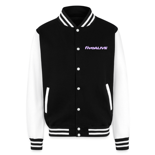 fiveALIVE Varsity Jacket 4LIFER Edition - black/white